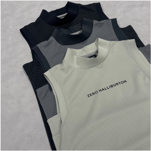 👚定番ボーダーをシックに整えた、ノースリーブモック👚